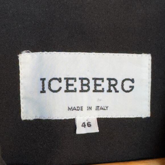 Iceberg - Made in Italy, vintage black trench coat, size 46 - Picture 6 of 13